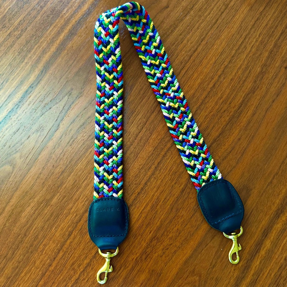NWT Clare V. MULTI COLOR BRAIDED SHOULDER BAG STRAP
